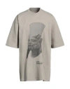 Rick Owens Man T-shirt Sand Size L Cotton In Beige
