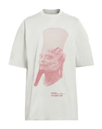 Rick Owens Man T-shirt Sand Size S Cotton, Polyester In Beige