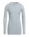 Rick Owens Man T-shirt Sky Blue Size S Viscose, Silk In Blue