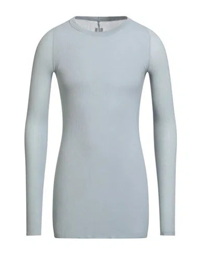 Rick Owens Man T-shirt Sky Blue Size S Viscose, Silk