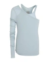 Rick Owens Man T-shirt Sky Blue Size S Viscose, Silk In Animal Print