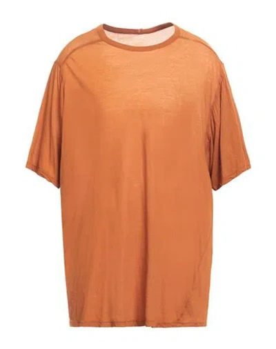 Rick Owens Man T-shirt Tan Size S Cotton In Brown