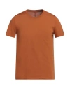Rick Owens Man T-shirt Tan Size S Cotton In Brown