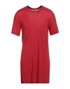 Rick Owens Man T-shirt Tomato Red Size S Viscose, Silk In Tomato Red