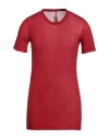 Rick Owens Man T-shirt Tomato Red Size S Cotton In Tomato Red