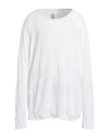Rick Owens Man T-shirt White Size Onesize Cotton In Gray