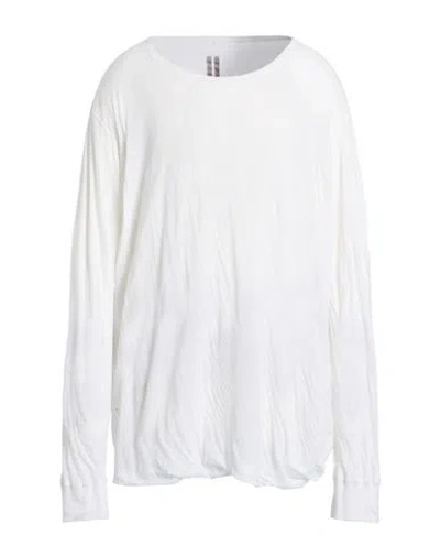 Rick Owens Man T-shirt White Size Onesize Cotton In Gray