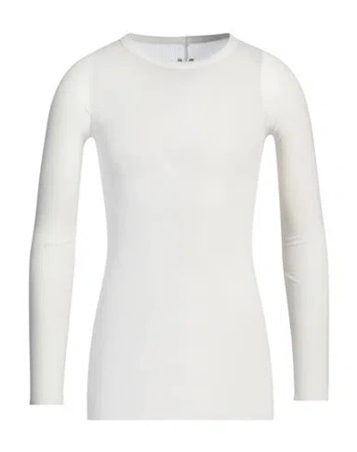 RICK OWENS RICK OWENS MAN T-SHIRT WHITE SIZE S VISCOSE, SILK