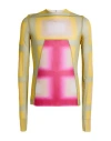 Rick Owens Man T-shirt Yellow Size L Cupro, Elastane In Yellow