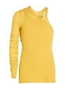 Rick Owens Man T-shirt Yellow Size S Viscose, Silk In Gray