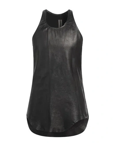 Rick Owens Man Tank Top Black Size 44 Lambskin