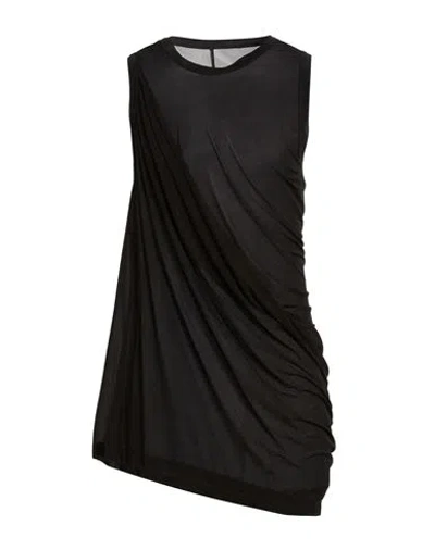 Rick Owens Man Tank Top Black Size M Cupro, Elastane