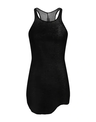 Rick Owens Man Tank Top Black Size M Viscose, Silk