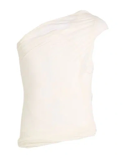 Rick Owens Man Tank Top Cream Size L Cotton In Neutral