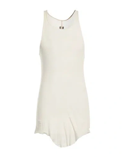 Rick Owens Man Tank Top Ivory Size L Cotton In White
