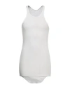 Rick Owens Man Tank Top Ivory Size L Viscose, Silk In White