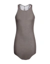 Rick Owens Gray Ribbed Tank Top In Grey