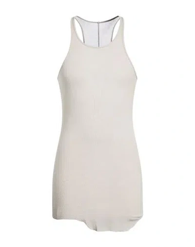 Rick Owens Man Tank Top Light Grey Size M Viscose, Silk In Neutral