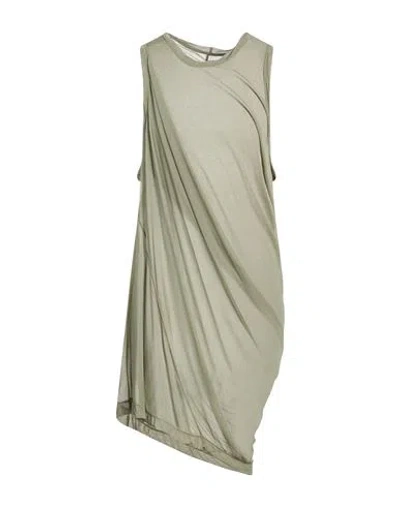 Rick Owens Man Tank Top Lime Green Size S Viscose In Gray