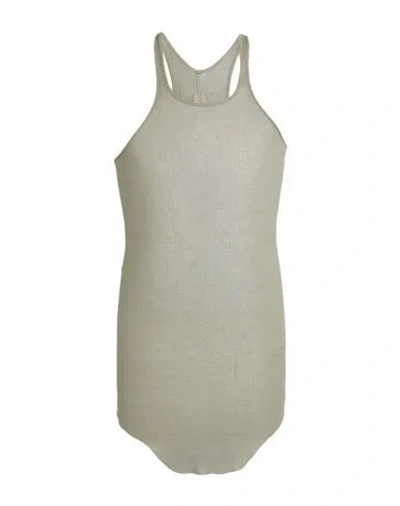 Rick Owens Man Tank Top Military Green Size L Viscose, Silk