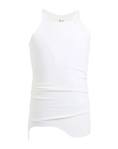 Rick Owens Man Tank Top Off White Size Xl Viscose, Silk