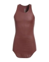 Rick Owens Basic Rib Tank Top In Red