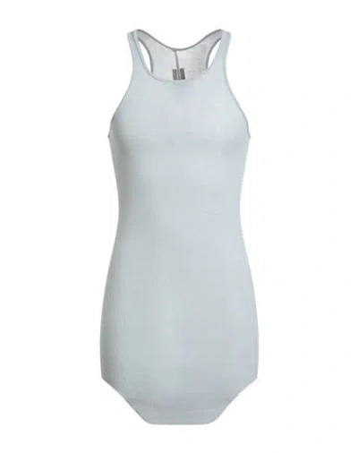 Rick Owens Man Tank Top Sky Blue Size S Viscose, Silk