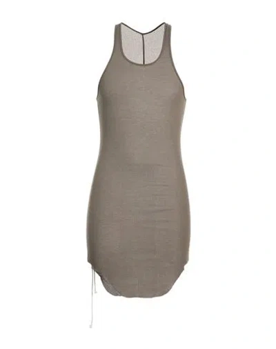 Rick Owens Man Tank Top Taupe Size L Viscose, Silk In Gray