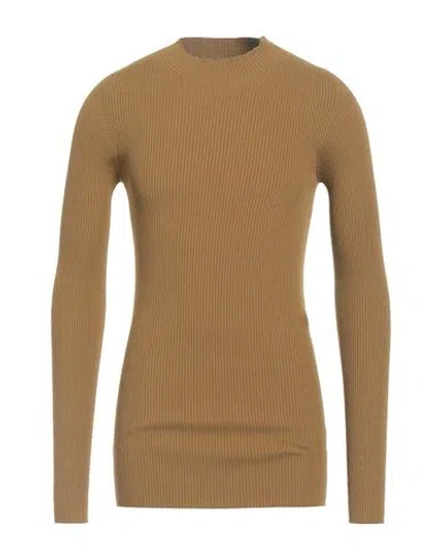 RICK OWENS RICK OWENS MAN TURTLENECK KHAKI SIZE M VISCOSE, POLYESTER