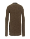 Rick Owens Man Turtleneck Military Green Size M Alpaca Wool, Polyamide, Wool, Elastane In Brown