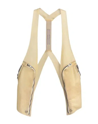 Rick Owens Man Vest Beige Size 38 Calfskin