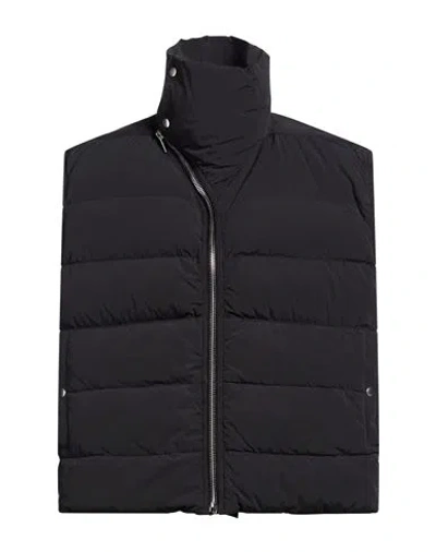 Rick Owens Man Vest Black Size 40 Polyamide