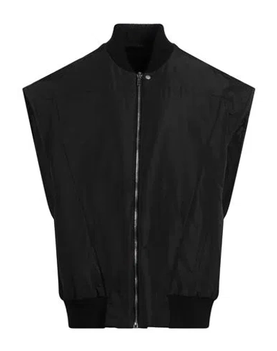 Rick Owens Man Vest Black Size 44 Polyester, Cashmere, Wool