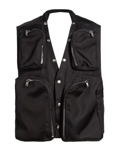Rick Owens Man Vest Black Size 46 Silk