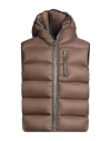 Rick Owens Man Vest Brown Size 38 Polyamide