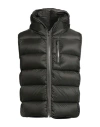 Rick Owens Man Vest Dark Green Size 40 Polyamide In Black