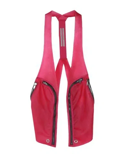 Rick Owens Man Vest Fuchsia Size 34 Calfskin In Pink