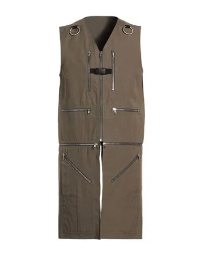 Rick Owens Man Vest Lead Size 38 Cotton In Green