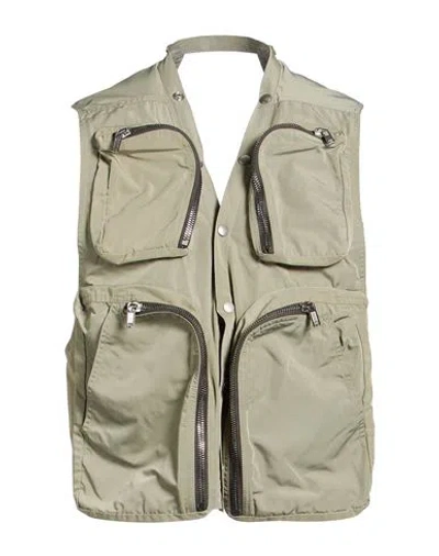 Rick Owens Man Vest Sage Green Size 38 Polyester