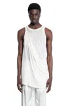 Rick Owens Man White T-shirts & Tank Tops In White
