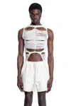 Rick Owens Man White T-shirts & Tank Tops In White