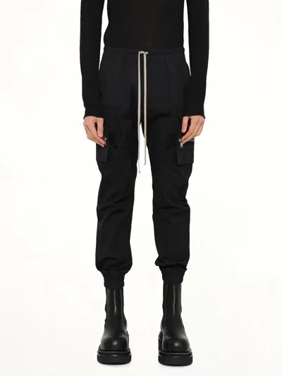 Rick Owens Mastodon Cargo Track Pants In Black