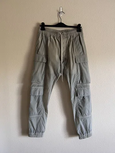 Pre-owned Rick Owens Mastodon Cargo Pants In Pearl