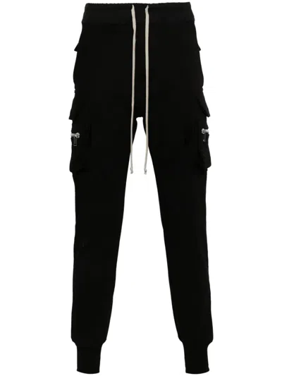 Rick Owens Mastodon Cargo Track Pants In Black