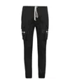 Rick Owens Mens Black Mastodon Patch-pocket Cotton-jersey Cargo Trouser In Black