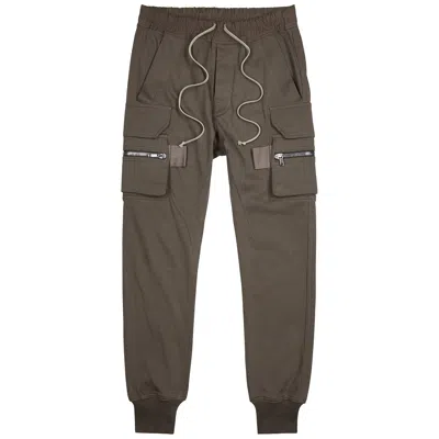 Rick Owens Mastodon Cotton Cargo Trousers In Dark Grey