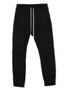 Rick Owens Mastodon Drawstring Cargo Pants In Black