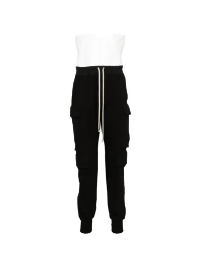 Rick Owens Mastodon Drawstring Cargo Pants In Black