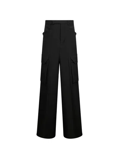 Rick Owens Mastodon Firbanks Wide-leg Cargo Pants In Black