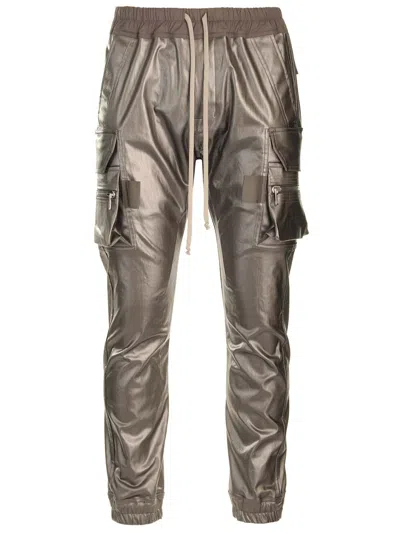 Rick Owens Mastodon Jeans Silver In Neutral
